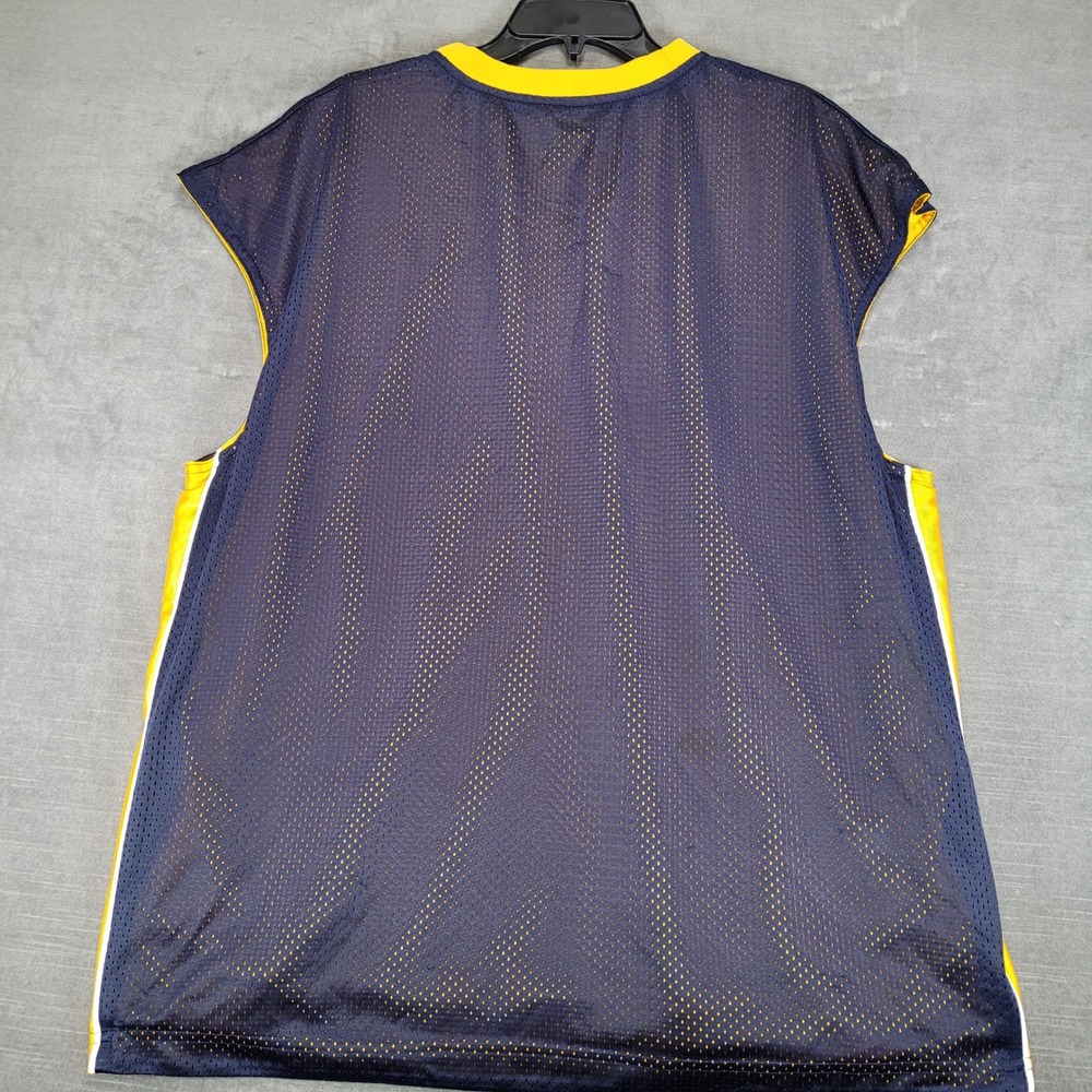 Starter‎ Reversible Y2K Mesh Jersey Tank Top Mens XL Yellow Navy Blue Sleeveless